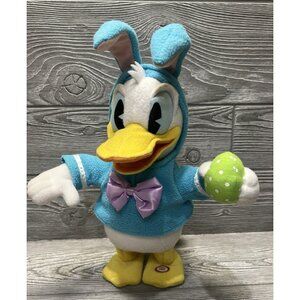 Disney Hallmark Donald Duck Easter Bunny Animatronic 2011 Sings Dances Plush